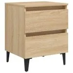Noptiere, 2 buc., stejar sonoma, 40x35x50 cm, lemn prelucrat
