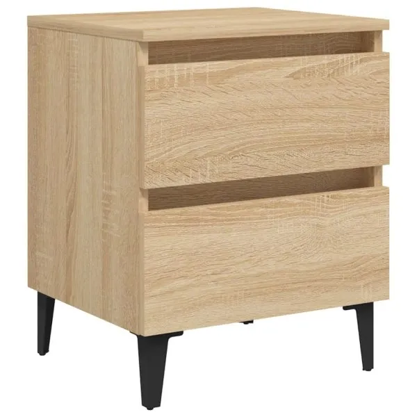 Noptiere, 2 buc., stejar sonoma, 40x35x50 cm, lemn prelucrat