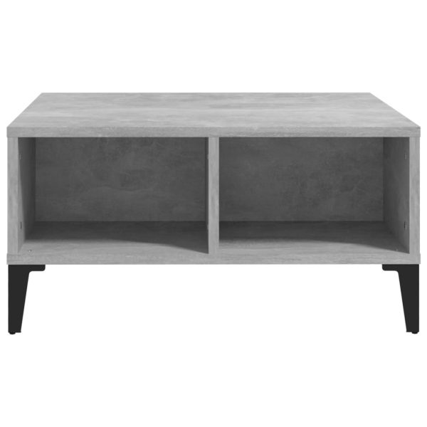 Masă de cafea, gri beton, 60x60x30 cm, lemn prelucrat