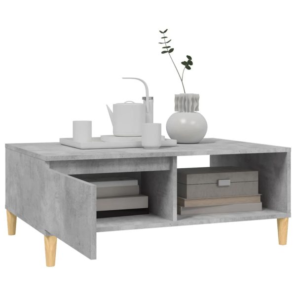Masă de cafea, gri beton, 90x60x35 cm, lemn prelucrat
