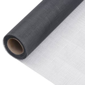 Plasă de sârmă, gri, 112×1000 cm, fibră de sticlă