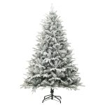 Pom de Crăciun artificial cu zăpadă, verde, 240 cm, PVC