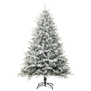 Pom de Crăciun artificial cu zăpadă, verde, 240 cm, PVC