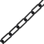 vidaXM Lanț de avertizare, negru, 100 m, Ø4 mm, plastic