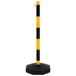 Set stâlp semnalizare trafic, cu lanț din plastic de 10 m
