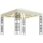 Pavilion cu șir de lumini LED, crem, 3×3 m