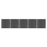 Set de panouri de gard ,WPC , 872×186 cm, negru