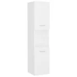 Set mobilier de baie, alb, lemn prelucrat