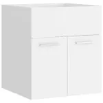 Set mobilier de baie, alb, lemn prelucrat