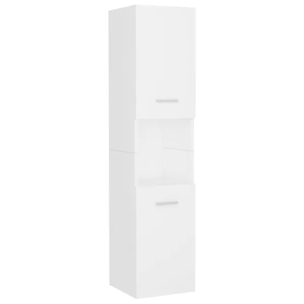 Set mobilier de baie, alb, lemn prelucrat