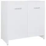 Set mobilier de baie, 4 piese, alb