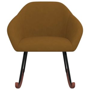 Scaun balansoar, maro, material textil