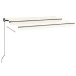 Copertină retractabilă manual, crem, 450×300 cm