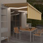 Copertină automată cu stor&LED&senzor vânt