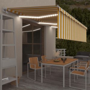 Copertină automată cu stor&LED&senzor vânt