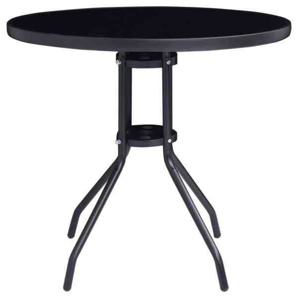 Set mobilier bistro, 5 piese, negru și antracit