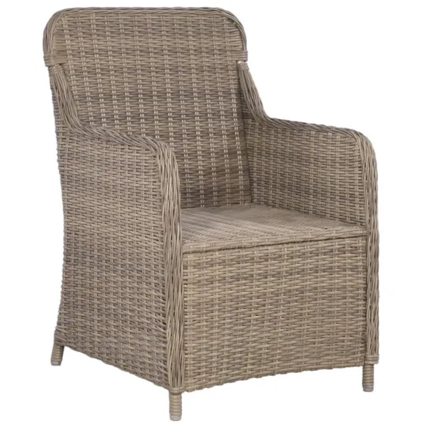 Set mobilier de grădină cu perne, 5 piese, maro, poliratan
