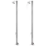 Duș de grădină cu bază gri, 220 cm, oțel inoxidabil
