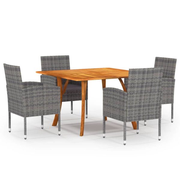 Set mobilier pentru grădină, 5 piese, antracit
