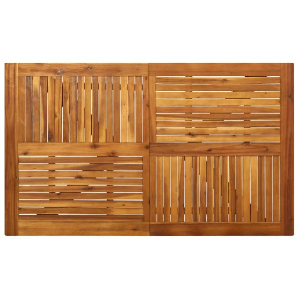 Set de masă pentru grădină, 7 piese, maro
