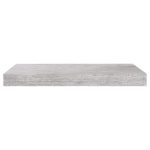 Raft de perete suspendat, gri beton, 50x23x3,8 cm, MDF