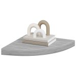 Rafturi de colț de perete 4 buc. gri beton 35x35x3,8 cm MDF