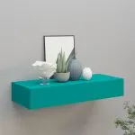 Dulap de perete cu sertar, albastru, 60×23,5×10 cm, MDF