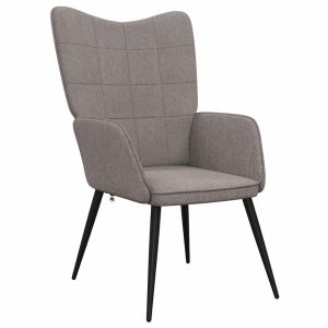 Scaun de relaxare, gri taupe, material textil