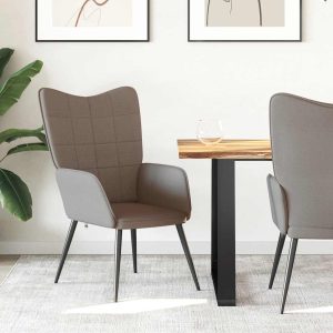 Scaun de relaxare, gri taupe, material textil