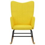 Scaun balansoar, galben muștar, material textil
