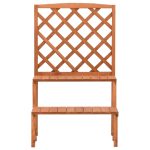Suport plante cu spalier, 70x42x115 cm, lemn masiv de brad