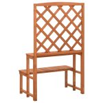 Suport plante cu spalier, 70x42x115 cm, lemn masiv de brad