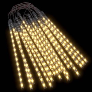 Lumini de meteoriți 20 buc. alb cald 30 cm 480 LED int./ext.