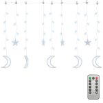Lumini lună și stele, 345 LED-uri, alb rece, cu telecomandă