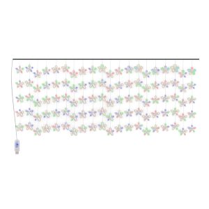 Instalație lumini tip perdea stele 500 LED multicolor 8 funcții