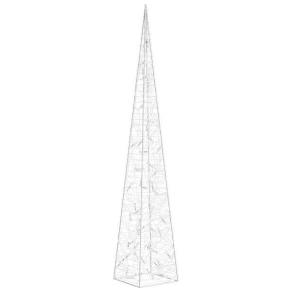 Con de lumină cu LED decorativ, alb rece, 120 cm, acril