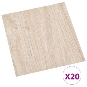 Plăci pardoseală autoadezive 20 buc. maro deschis PVC 1,86 m²