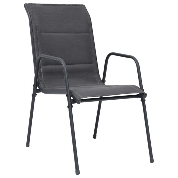 Set mobilier de exterior, 7 piese, antracit, oțel