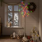 Pom Crăciun 180 LED-uri colorat 1,8 m salcie interior/exterior