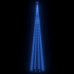 Decorațiune brad Crăciun conic 752 LED-uri albastru 160×500 cm