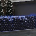 Plasă lumini Crăciun, albastru, 4×4 m 544 LED interior/exterior