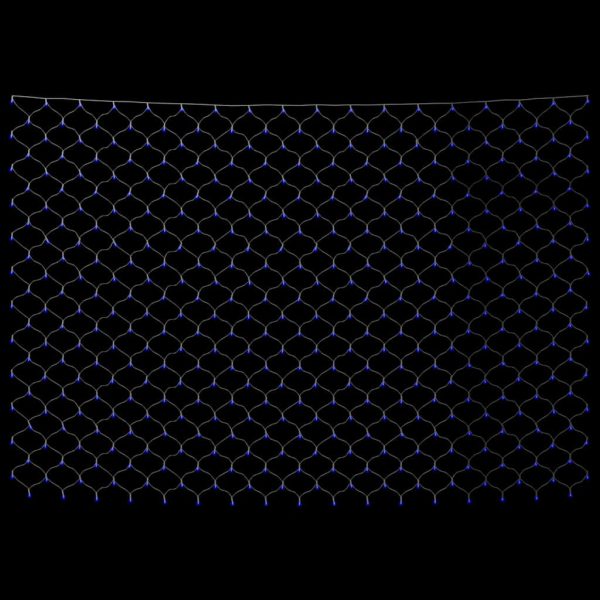 Plasă lumini Crăciun, albastru, 4×4 m 544 LED interior/exterior