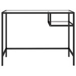 Birou de calculator, transparent, 100x36x74 cm, sticlă