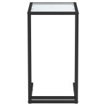 Masă laterală de calculator, transparent, 50x35x65 cm, sticlă