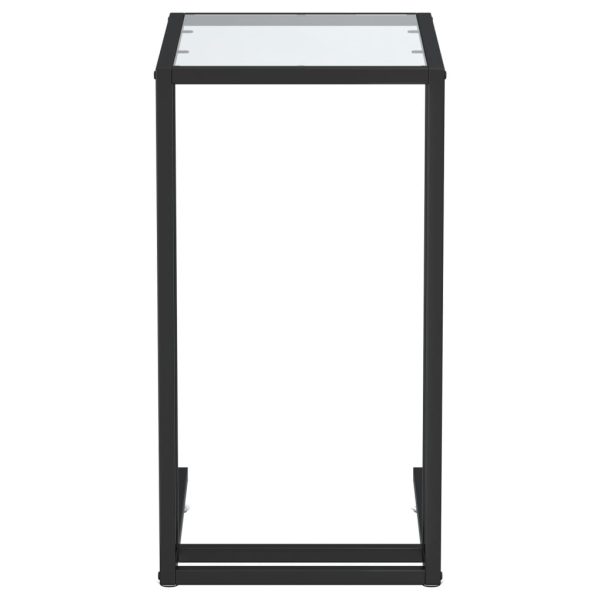 Masă laterală de calculator, transparent, 50x35x65 cm, sticlă