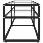 Comodă TV, transparent, 160x40x40,5 cm, sticlă securizată
