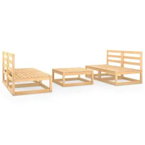 Set mobilier de grădină, 5 piese, lemn masiv de pin