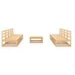 Set mobilier de grădină, 9 piese, lemn masiv de pin