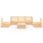 Set mobilier de grădină, 6 piese, lemn masiv de pin