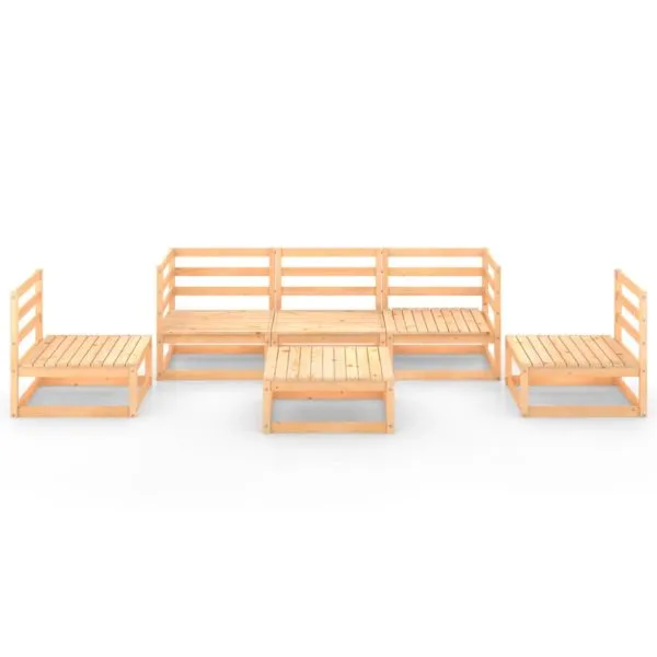 Set mobilier de grădină, 6 piese, lemn masiv de pin